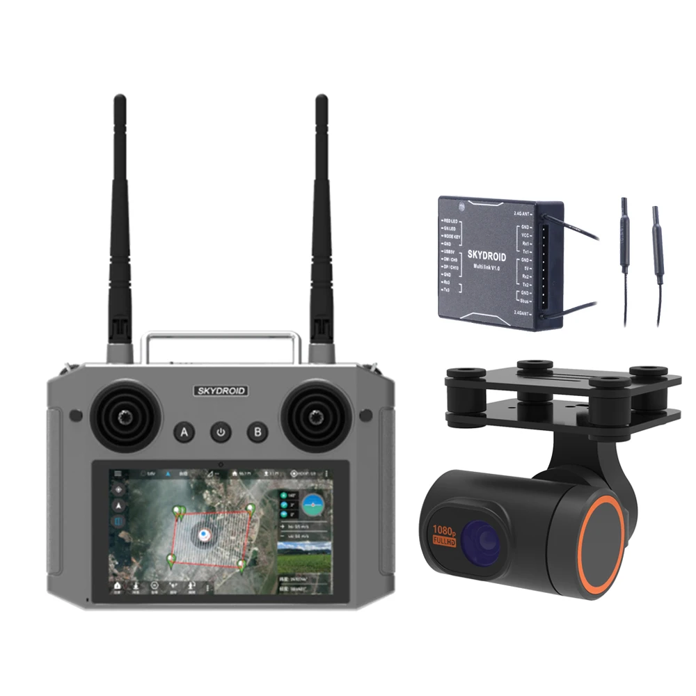 Skydroid H12 2.4GHz 12CH 1080P Digital Video Data Video Transmission Transmitter R12 Receiver For Plant Protection Machine