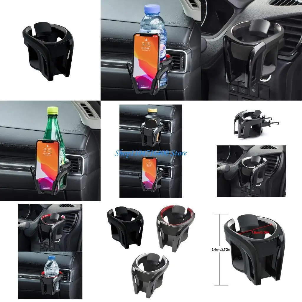 

y1gd Multi-Function Drink Cup Holder Phone Mount PC Air Vent Clip Universal