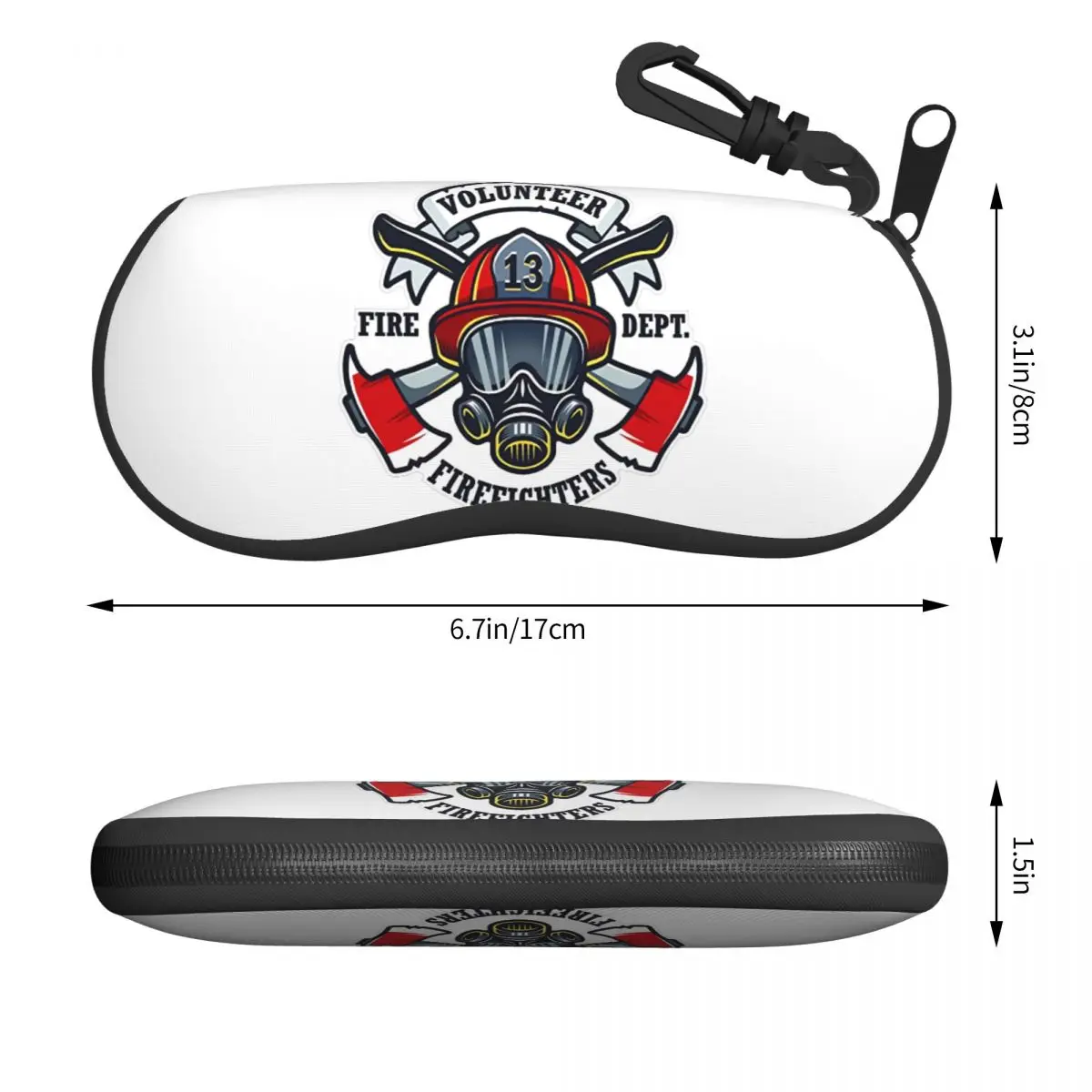 Fire Rescue Firefighter Eyeglass Glasses Case Men Women Soft Sunglasses Protective Pouch