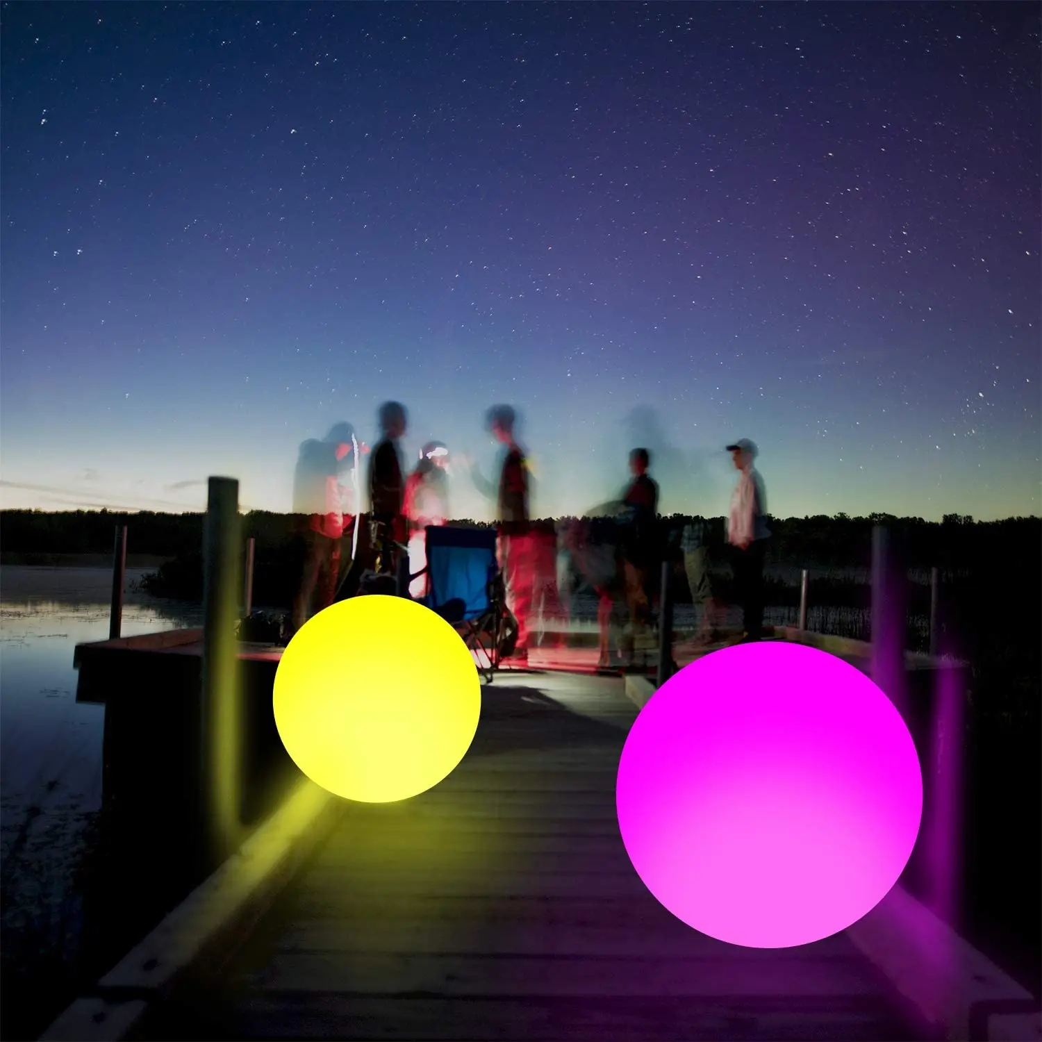 LED16 color floating pool light 60cm inflatable swimming pool beach ball Swimming pool beach lawn party ball light