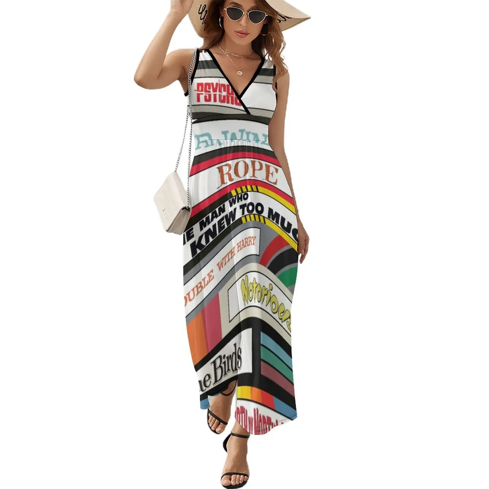 

Alfred Hitchcock VHS tapes Sleeveless Dress summer woman dress 2024 evening dress summer women 2024