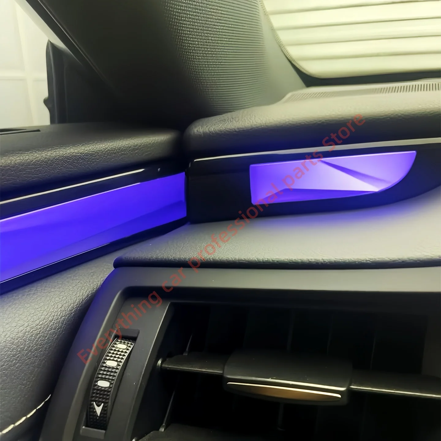 سيارة LED الضوء المحيط لكزس ES شريط توجيه ضوء الباب 64 لون كريستال مصباح لتهيئة الجو غطاء مكبر الصوت الباب زر APP التحكم #4