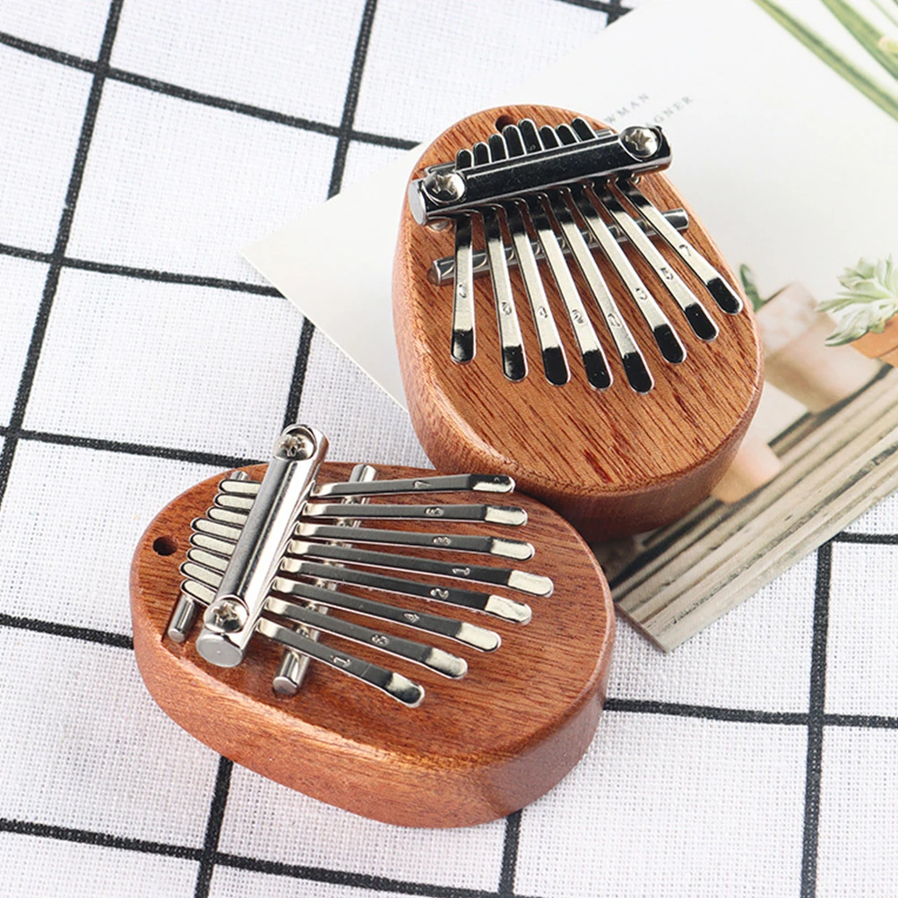 

1pc Kalimba Portable Mini Thumb Wooden Musical Instrument 8 Keys Small Finger Piano For Beginners Wood Thumb Piano Melodious