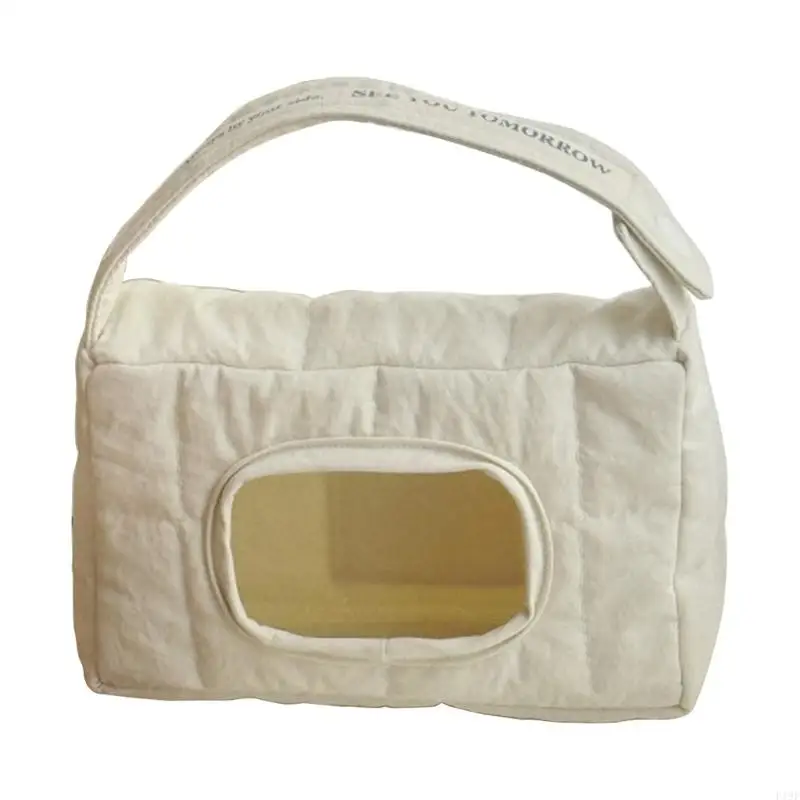 F19F Compact Reusable Baby Wipes Holder For Stroller Portable Tissue Case Box with Handle Rope Design