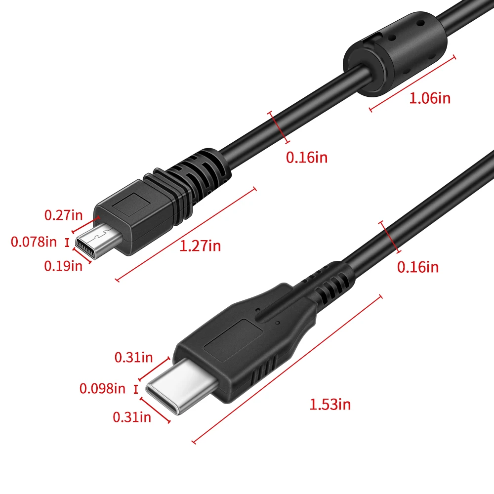 Kabel OTG do kamery, interfejs MiNi8p do TypeC, pobierz zdjęcia lub filmy z kamerą do smartfona lub tabletu