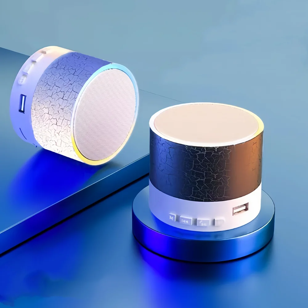 سمّاعات بلوتوث مكبر صوت لاسلكي صغير الكراك LED TF بطاقة USB مضخم صوت محمول MP3 صوت مكبر صوت لاسلكي للهواتف الذكية #1