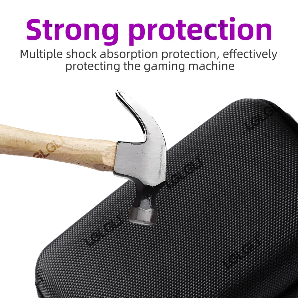 Kit de vidrio templado 9H + bolsa de viaje para Trimui Brick Pro, protector de pantalla y bolsa de almacenamiento (2 en 1) 3