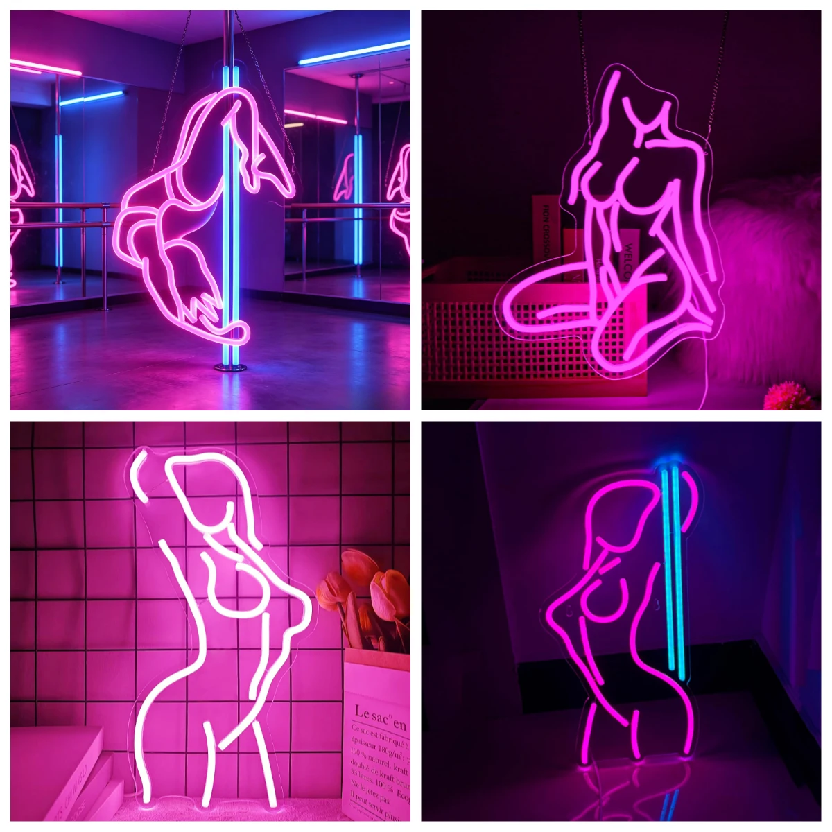 Pole Dancing Neon Sign USB Dimmable LED Lights For Bar Party Salon Girls Bedroom Lounge Club Wall Decoration Holiday Gifts