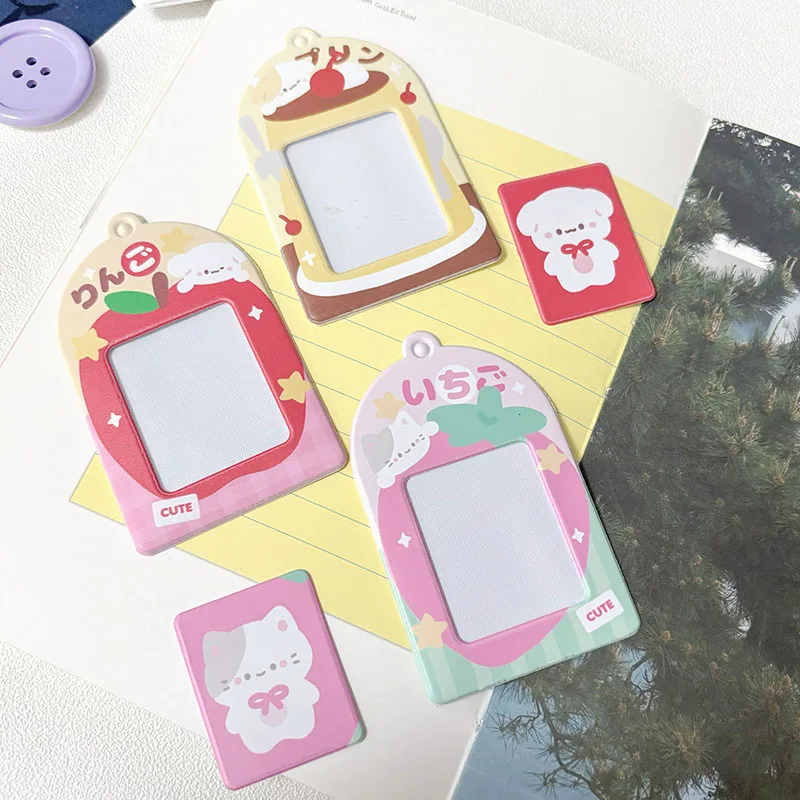 New Arrivals Cute Animal Photo Frames Kawaii Pudding Photocard Holder 2 Inch Kpop Photocard Sleeves INS Style Original Design view 2