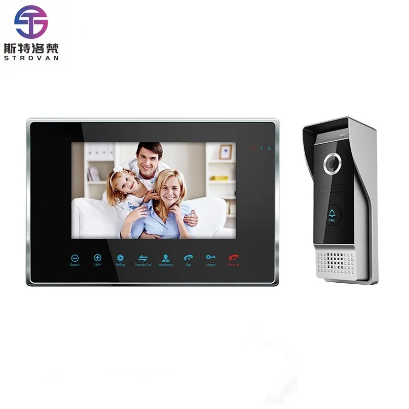 

7 Inch Video Intercom 12 Ringtone 12V Power 2-wire Door Phone