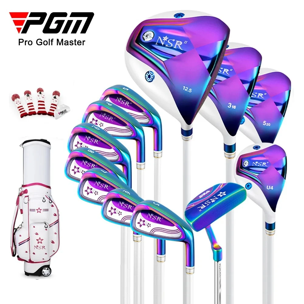 PGM Victor Ladies Complete Golf Club Set With Golf Bag Full Set Clubs For Female Golfer Titanium DriverSwingPracticeGolfTraining
