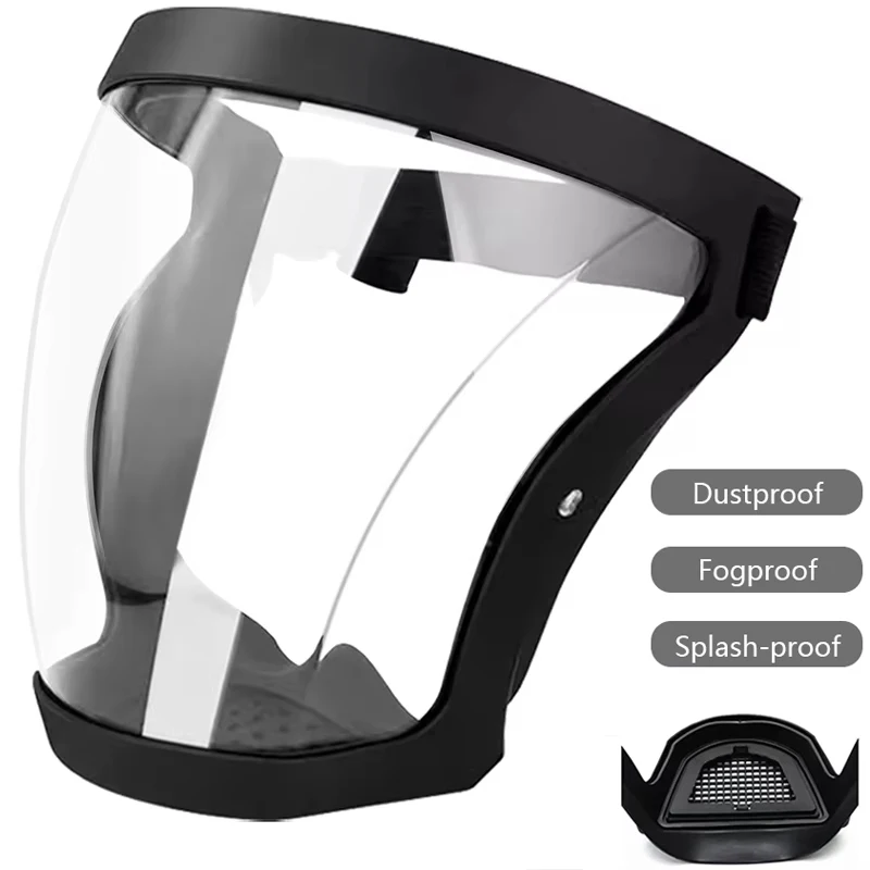 Protective Mask Space Spherical Goggles Transparent Full Face Shield For Dusting Kitchen Protection Reusable Face Shield Mask