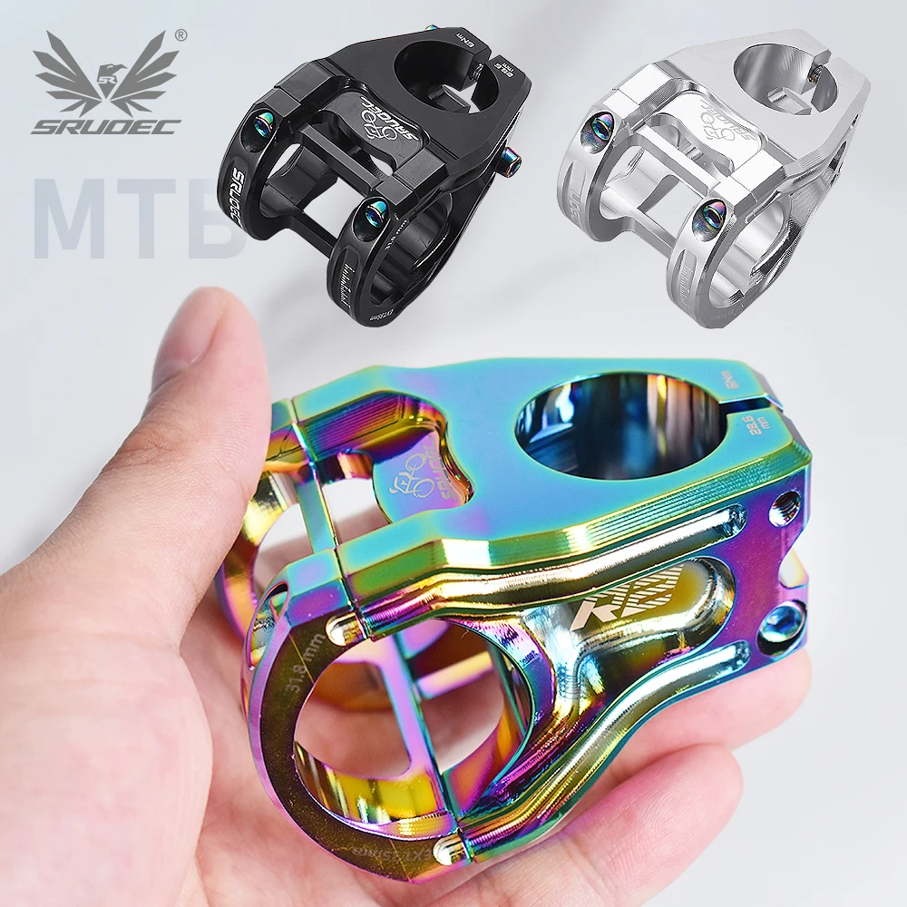 KRSEC MTB Power Stem bicicleta de montaña puente longitud 35mm vástago corto ángulos negativos elevador 34mm piezas de ciclismo