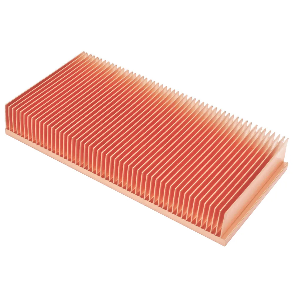 100x50x15mm DIY Pure Copper Heatsink Skiving Fin Heat Sink Cooling for Electronic Chip LED Heat dissipation