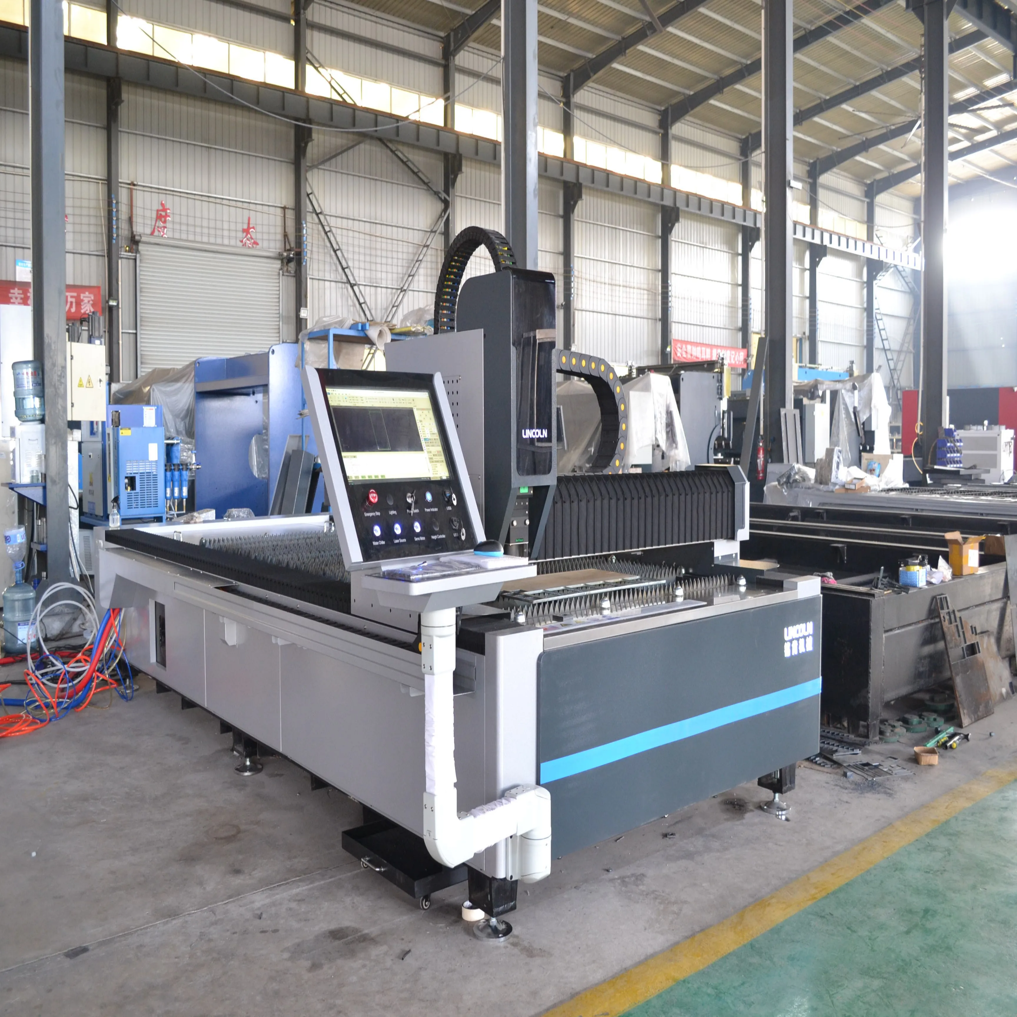 Automatic CNC Fiber Laser Cutter High Efficiency BMP Hiwin Components for Carbon Steel Stainless Steel Sheet Metal Cutting