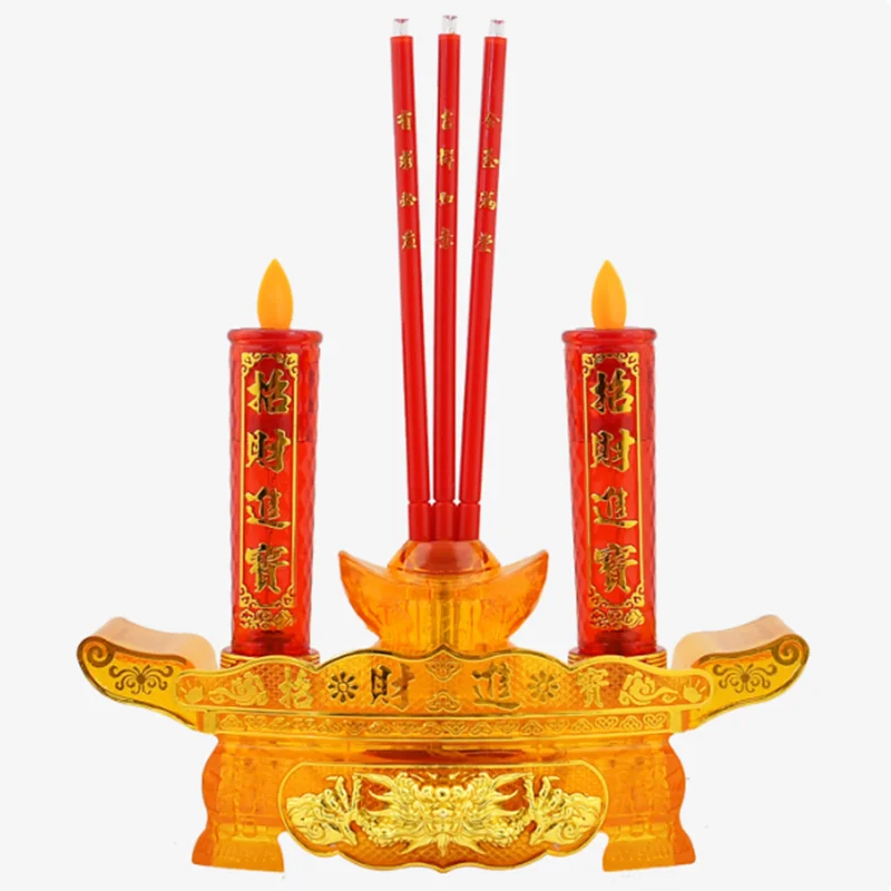 Buddhist Supplies, Simulated Flame Electronic Candles LED Lights, Incense Burners, Home Decorations, Buddhist Decorations