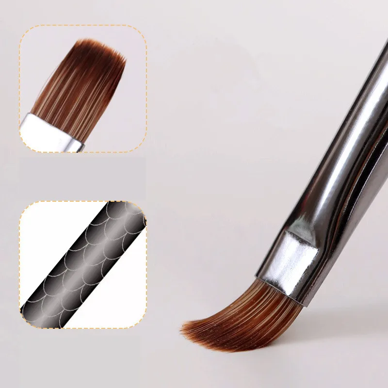 1/5PCS Doppel Kopf Gradienten Rampe Metall Griff Zeichnung Pinsel Liner Pinsel Malerei Stift Gel Polnisch Kristall Nail art Maniküre Werkzeuge