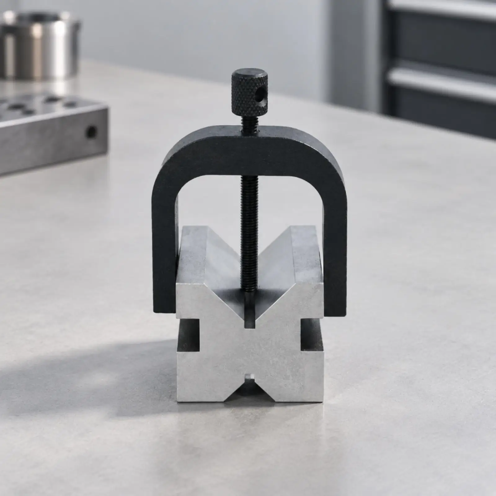 V Shaped Workholding Clamp Block 90 Degree Groove Steel Fixture for Metalworking Assembly Stable Hold