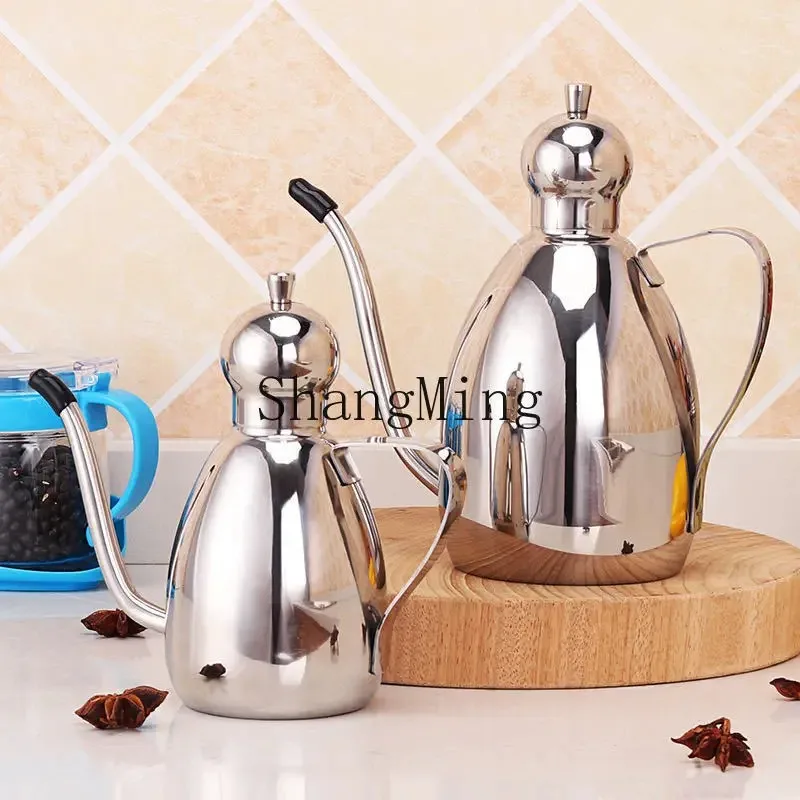 

Кувшин для масла из нержавеющей стали CL 304, герметичный, с длинным носиком, для домашнего использования, для уксуса, соевого соуса, большой емкости.