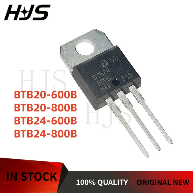 10PCS BTB20-600B BTB20-800B BTB24-600B BTB24-800B BTB24 BTB20 TO-220 Bidirectional thyristor Brand New In Stock