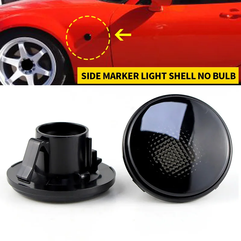2 pçs marcador lateral turn signal light capa escudo sem lâmpada para mazda mx5 MX-5 mk1 mk2 mk3 1989-2015 na nb nc oem: nh5251120c