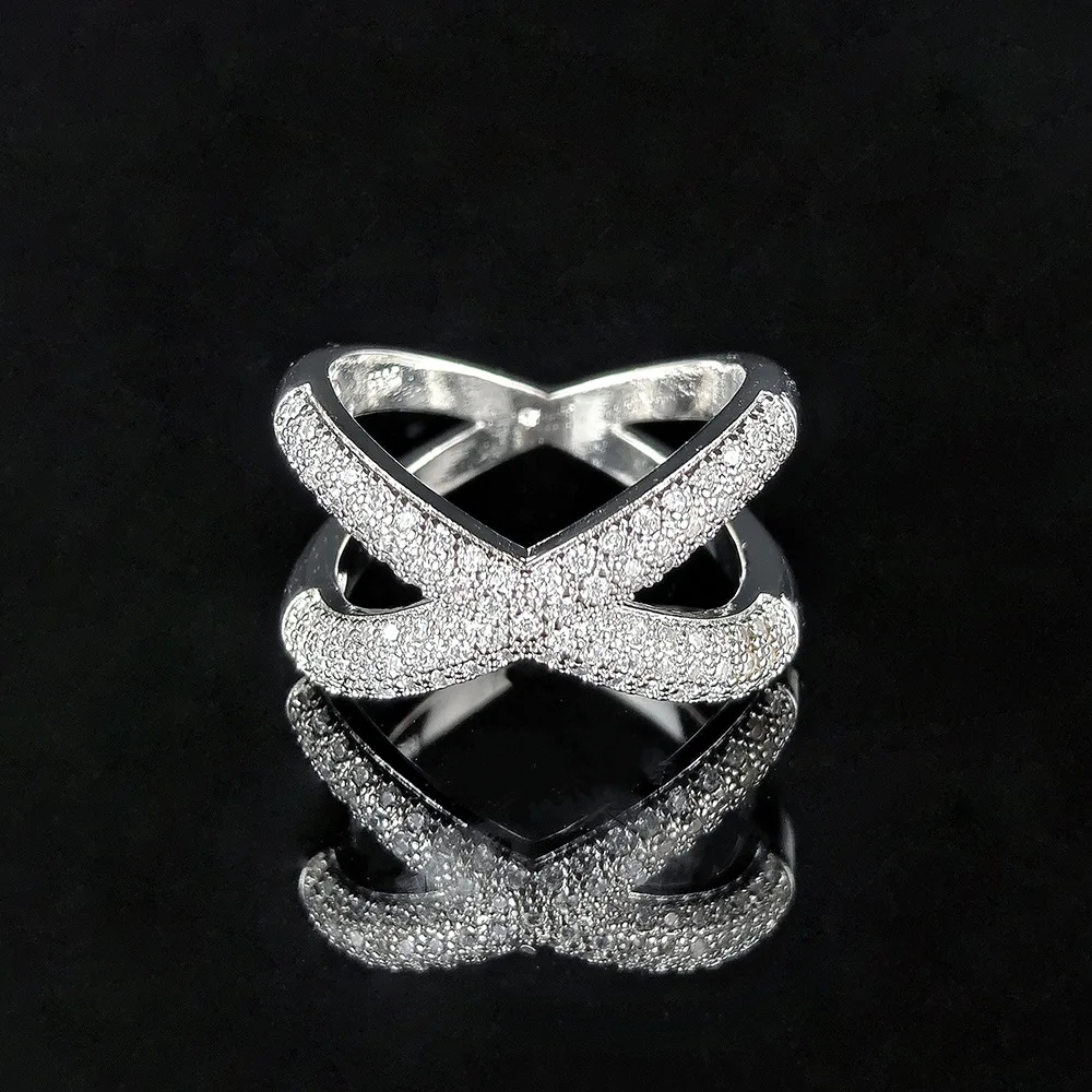 Classic Design Fashion Jewelry Micro-set Zircon Luxury Rings for Women Holiday Party Simple Delicate Ring for Gift