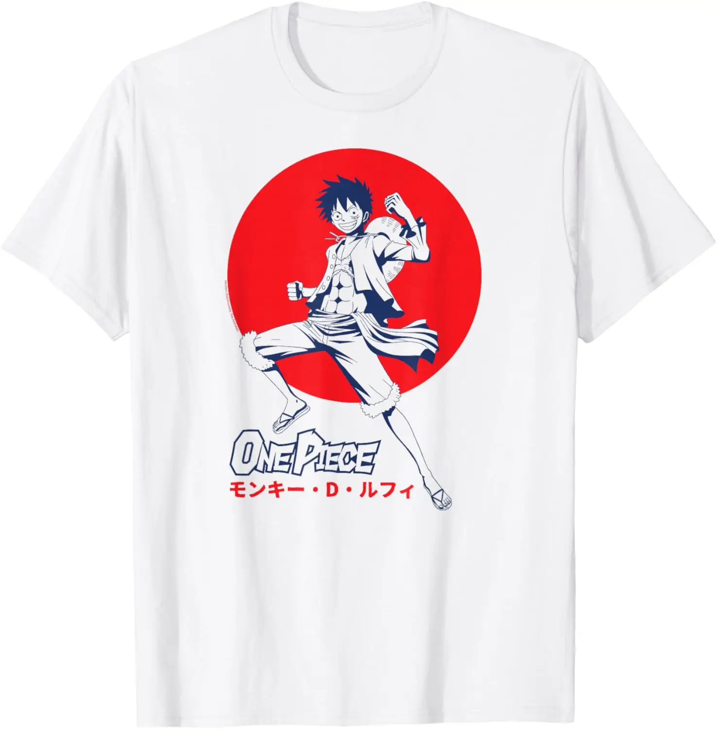 One Piece Anime Luffy D. Monkey Action Pose T-Shirt S-6XL