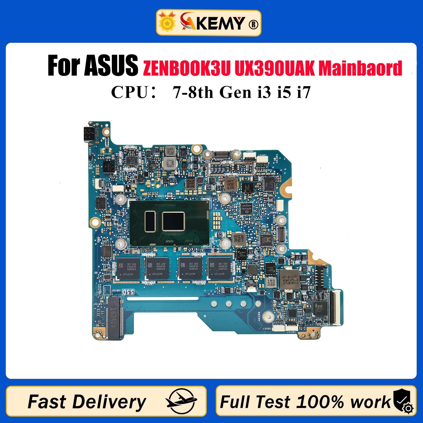 

Материнская плата UX390UAK для ноутбука ASUS ZenBook UX390 ZENBOOK3U UX390UAK, материнская плата для ноутбука с процессором i3 i5 i7, 100% тестирование, ОК, быстрая доставка