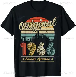 Original 1966 Vintage Spanish 58th Birthday Limited Edition T-Shirt Retro Casual Fashion Loose 60s Man Tshirt Short Sleeve Tees