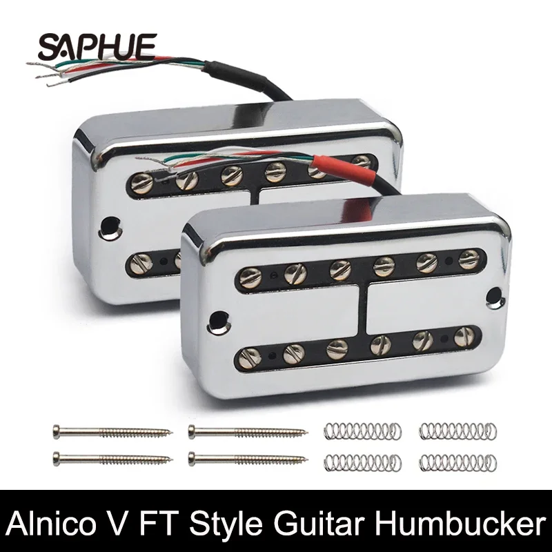 Alnico V FT Electric Guitar Humbucker Pickup FT Style Guitar Neck-7.5K Bridge-8.6K Coil Splitting Pickups for Electric Guitar