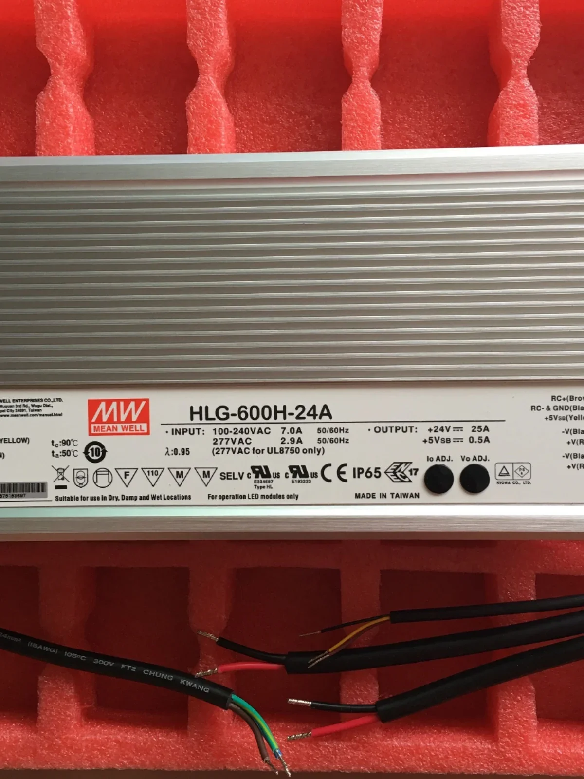 Mingwei LED Switching Power Supply HLG-600H-12A/15A/20A/24A/30A/36A/42A/48A/54A