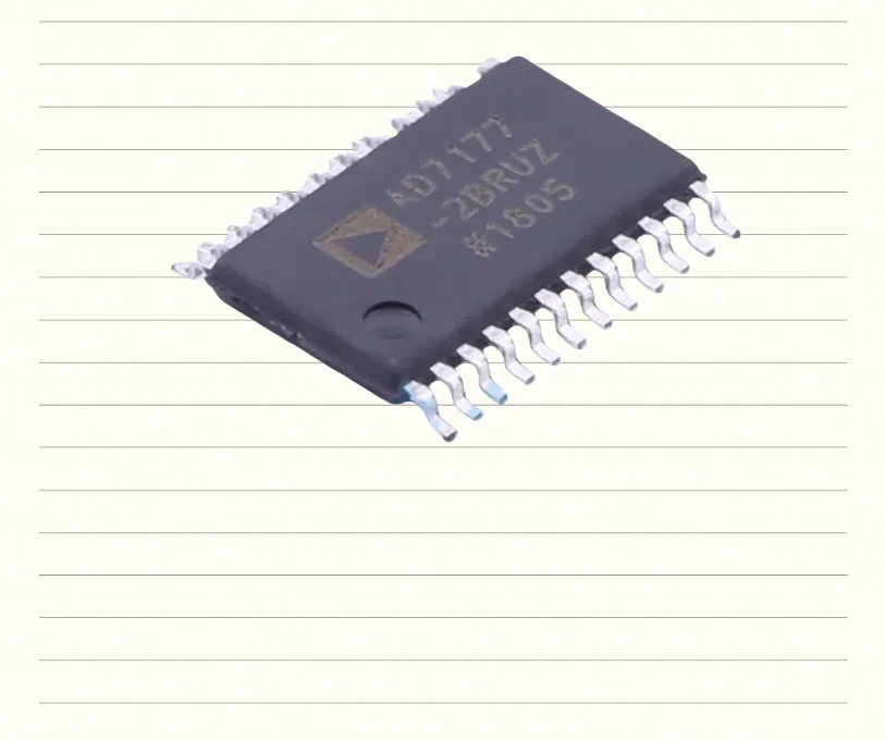 ADI genuine AD7177-2BRUZ-RL7 TSSOP-24 analog-to-digital converter chip, 32-bit, 10 kSPS ∑ - Δ type ADC, 100 us setup time, int