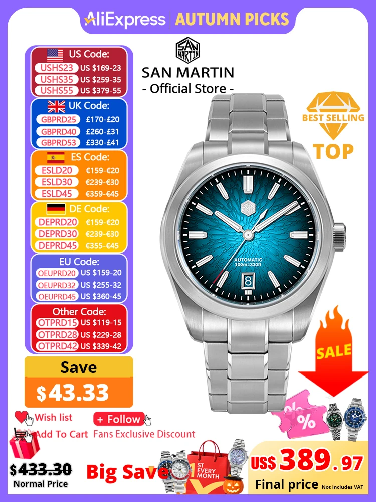 San Martin 36/39/42mm SN0144 JianZhan Gada Watch Miyota 9015 Original Design Chinese Style Dress Men Automatic Mechanical Watch