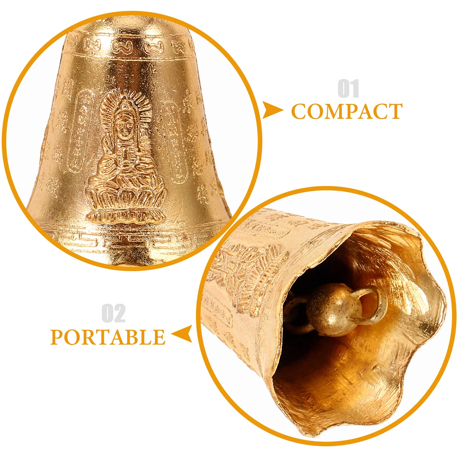 

Vintage Retro Brass Bells For Crafts Small Iron Bell Decorative Wind Chime Pendant Feng Shui Charm Craft Decor Hanging