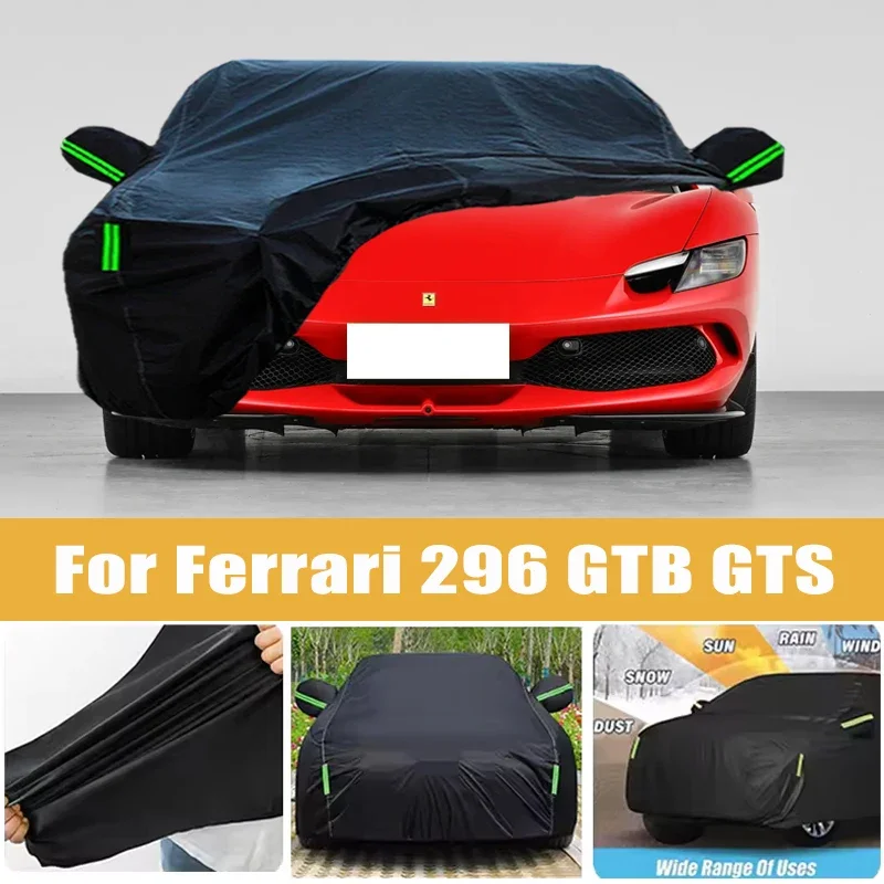 

For Ferrari 296 GTB GTS Full Car Cover Four Seasons Outdoor Sun Anti UV Rain Snow Dust Protection Oxford Cloth Accessories