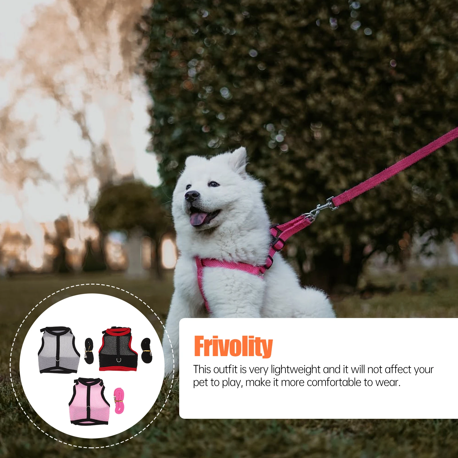 

Pet Harness Leash Summer Supplies Small Animal Hamster Net Vest Rabbit Bunny Lightweight Comfortable Outdoor Indoor Activities