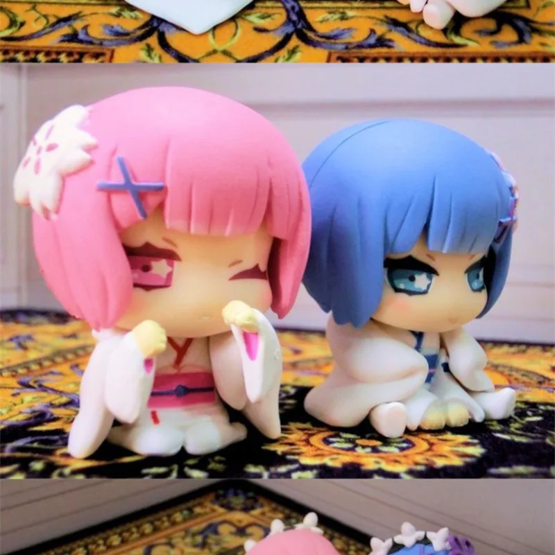 Animatiespeelgoed Re: Zero - Starten leven in een andere wereld Serie Rem Ram Leuke Anime Girl Figuur Model Display Speelgoedcadeaus