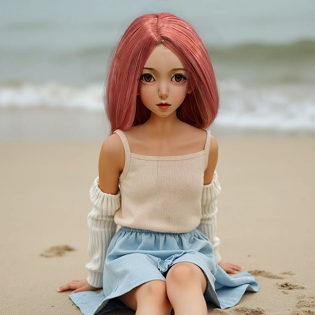 Modello di bambola anime da 65 cm/articolazioni mobili/corpo in TPU e testa in PVC/scultura testa staccabile/bambola in costume/regalo squisito