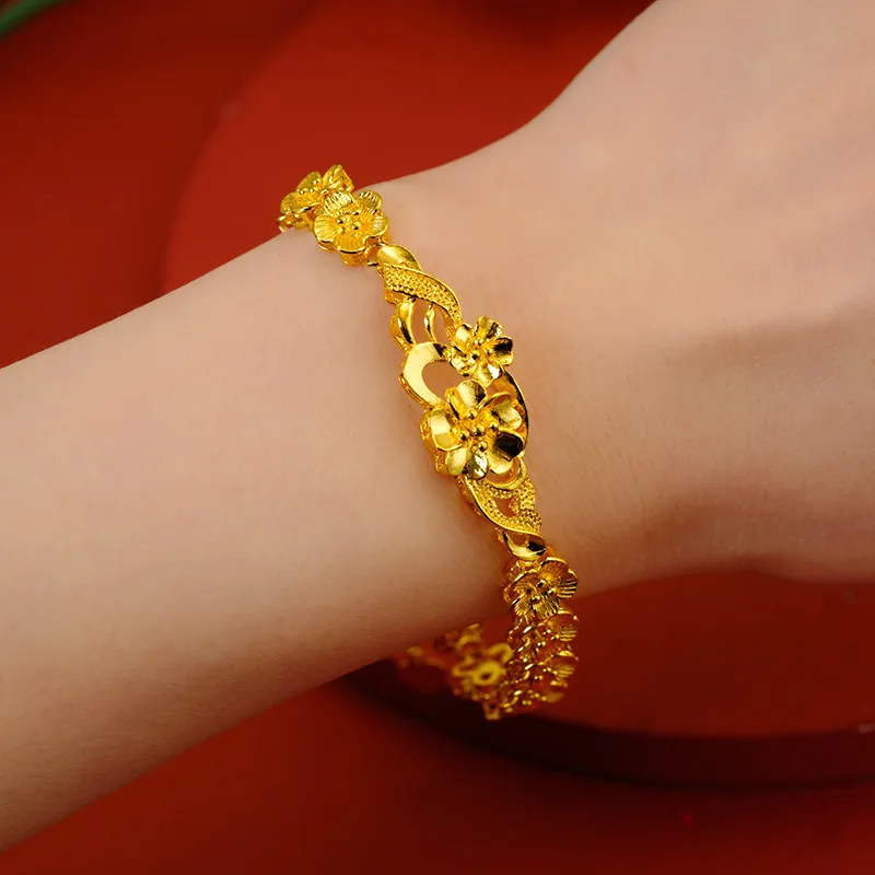 

Stylish Minimalist Flower Bracelet for Women (24K AU999) - Asymmetric Single Flower, Matte Braided Chain, Street Style