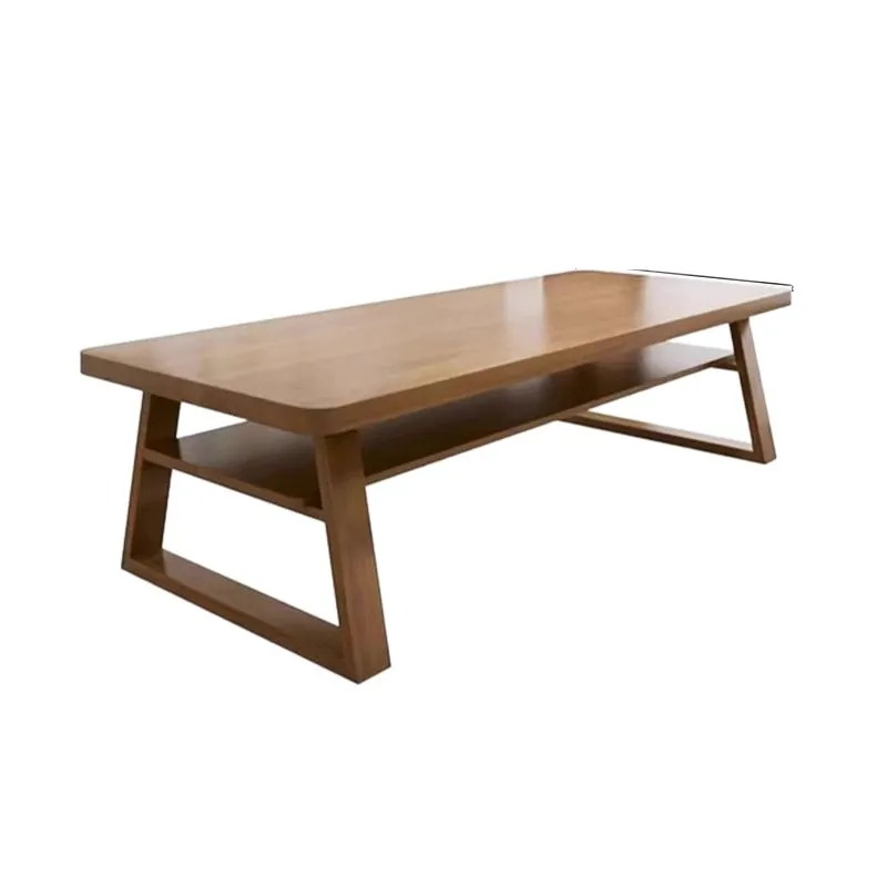 Two-story long desk, living room double study table, simple home workbench