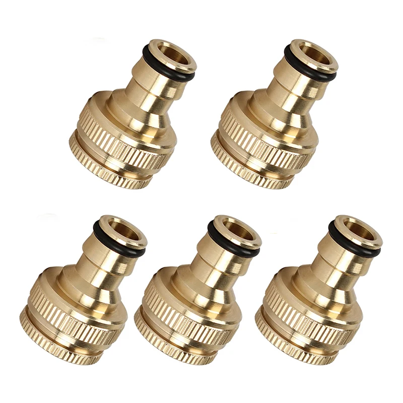 

5 шт. от 3/4 до 1/2 дюйма, латунный соединитель с резьбой, кран, шланг, адаптер для водопроводной воды, быстрый соединитель, замена фитингов для водопроводных труб