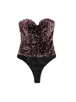 Strapless Sequin Bodysuits for Women, Backless Bodysuits, Sweetheart Neck, Female Playsuits, Sexy Fashion - Image 2