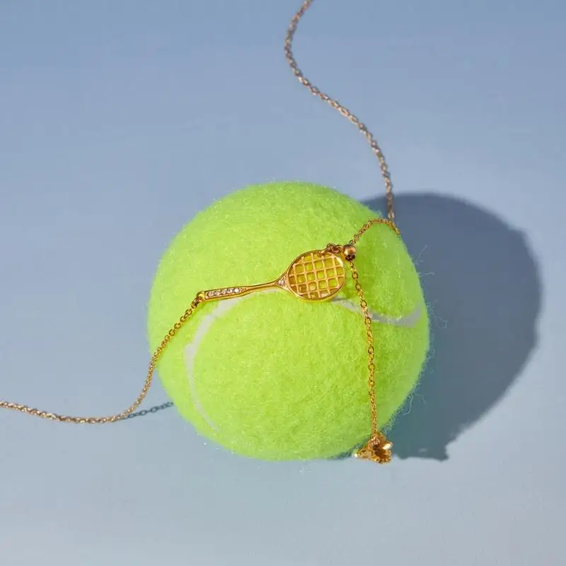 91AF Sports Inspired Tennis Racket Necklace for Daily Wear and Casual Gifting