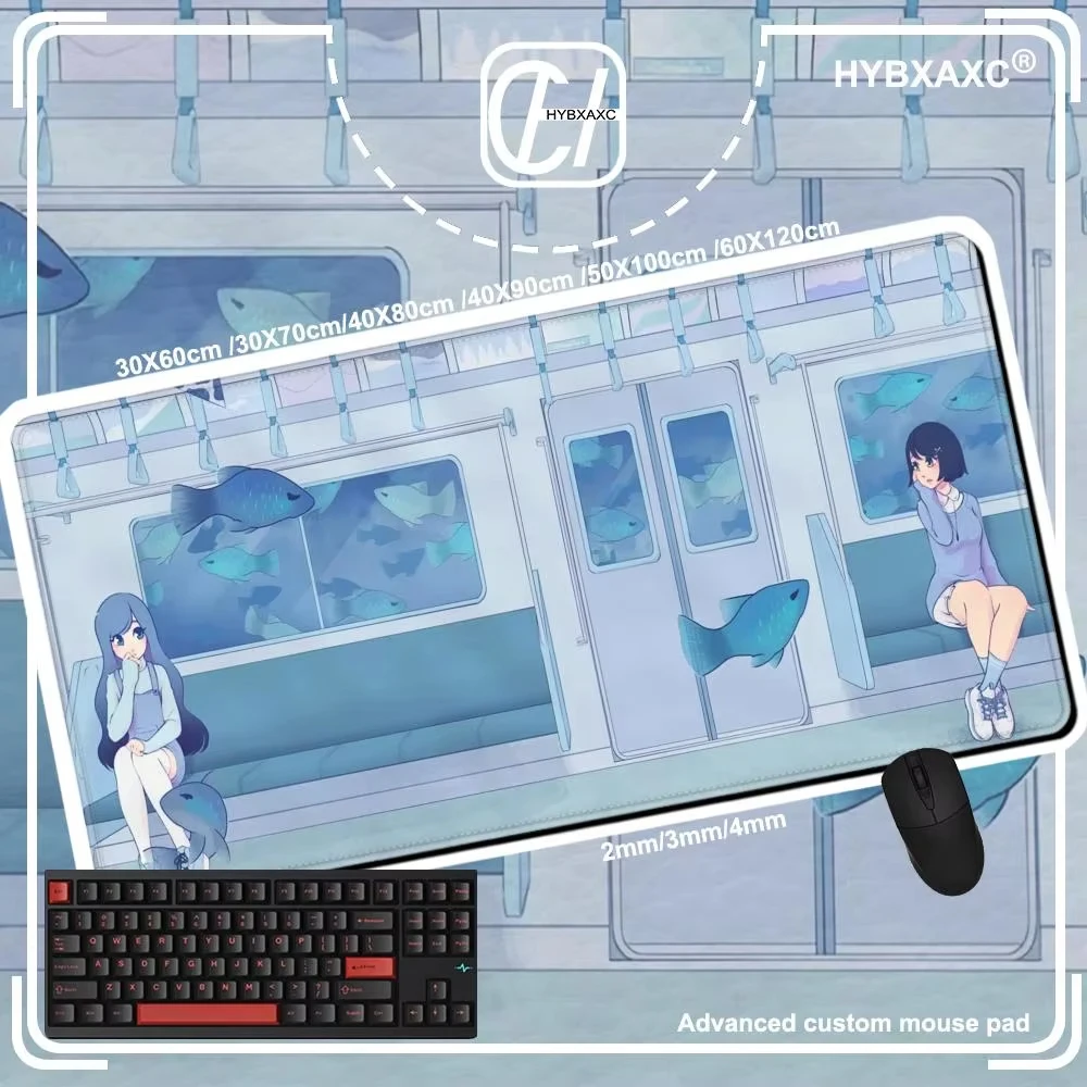 

Kawaii Anime Girl Large Gaming Computer Mouse Pad Pink New XXL 90x40 Long Desktop Mats Washable Non-slip Rubber Keyboard Carpet