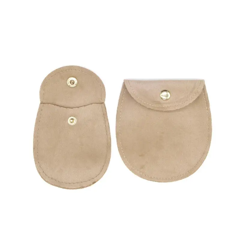 Ovaler Samt-Schmuckbeutel mit Druckknopfverschluss für Armbänder, Halsketten, Ohrringe, Ringe, Geschenkverpackung – Detail 11