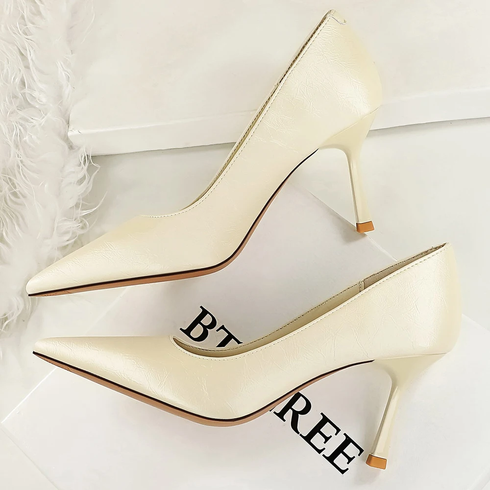 Women 8cm Heels Shoes Pointed Tip Women Pumps Sexy Party Shoes Women Luxury Banquet Shoes Stilettos Heels Ladies Shoes 2026