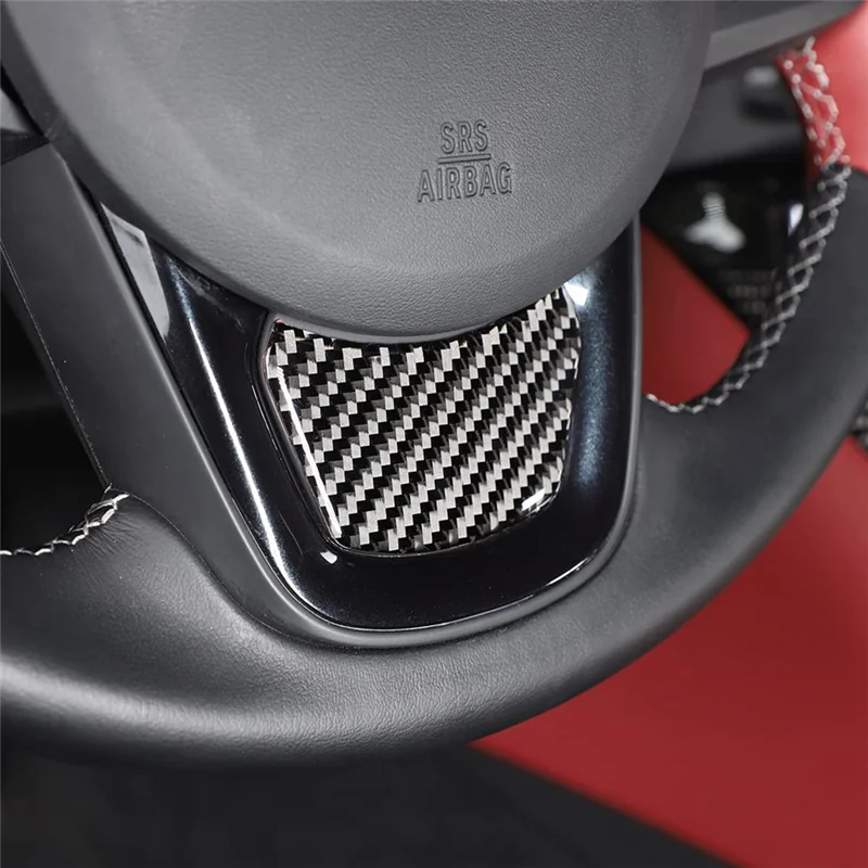 Authentic For Toyota Supra GR A90 2019-2023 Soft Carbon Fiber Car Steering Wheel Trim Cover Frame Interior Accessories