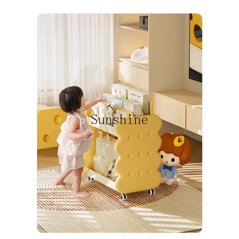 Picture book reading bookshelf storage shelf bookcase floor-to-ceiling living room