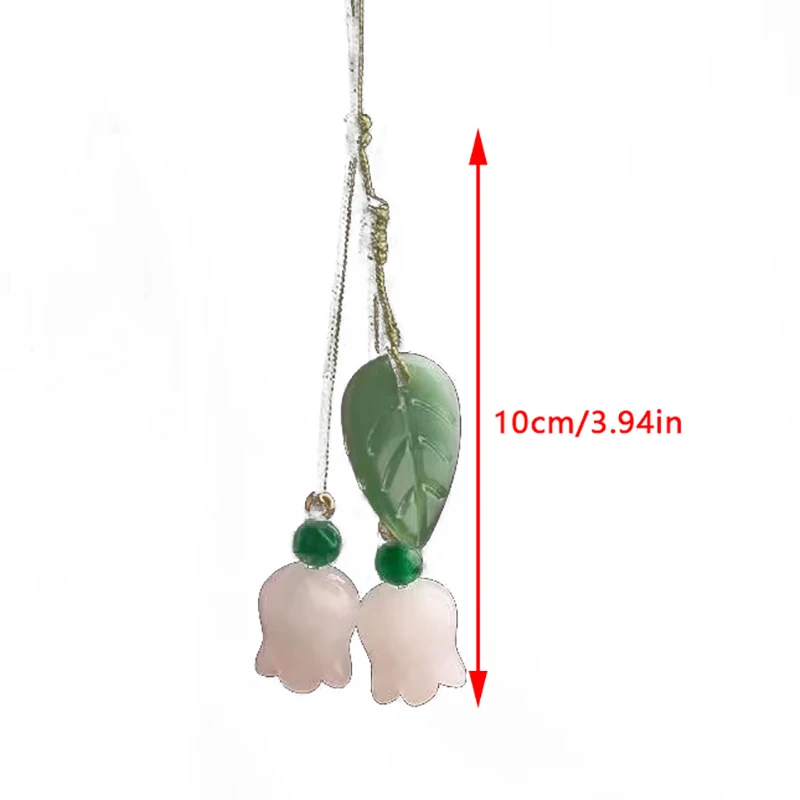 1Pcs Phone Charm Glaze Orchids Pendant Keychain Phone Chain Strap Lanyard