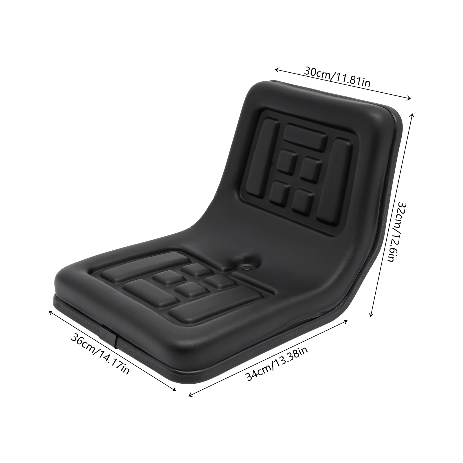 Comfortable Sponge & PVC Seat for Excavators, Forklifts, Harvesters & Bulldozers, Heavy Duty Farm Machinery Seat (220lbs Load Capacity), Universal Tractor Seat with 15cm Adjustable Distance
